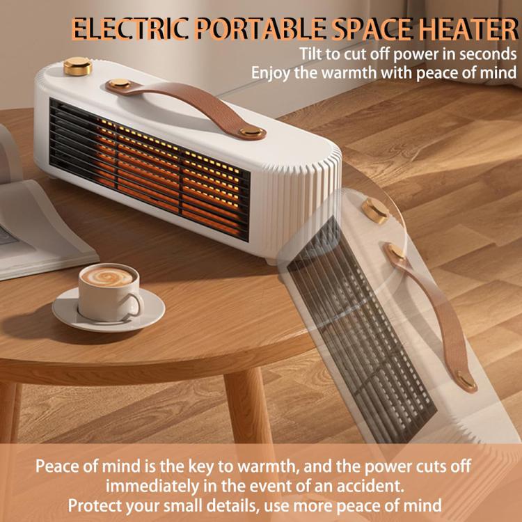 FS007 800W Home Desktop Heater Large Area PTC Heating Device, Spec: AU Plug(White)