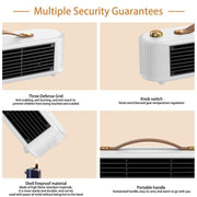 FS007 800W Home Desktop Heater Large Area PTC Heating Device, Spec: UK Plug(White)