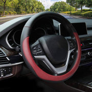 38cm Cars Universal Microfiber Steering Wheel Cover(Wine Red)