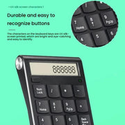 2.4G Dual-Mode Display Digital Keypad Cashier Office Computer Rechargeable Wireless Keyboard