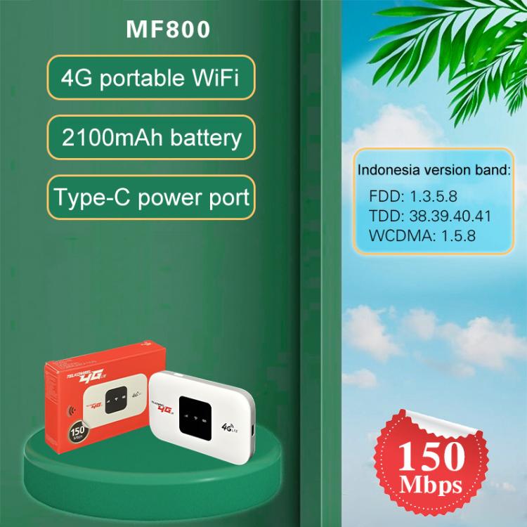 MF800 4G Mobile WiFi Portable SIM Card Router(Indonesia Version)