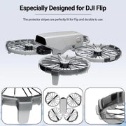 For DJI Flip CYNOVA FL-FZT-CY Paddle Impact Protectors(Translucent Black)