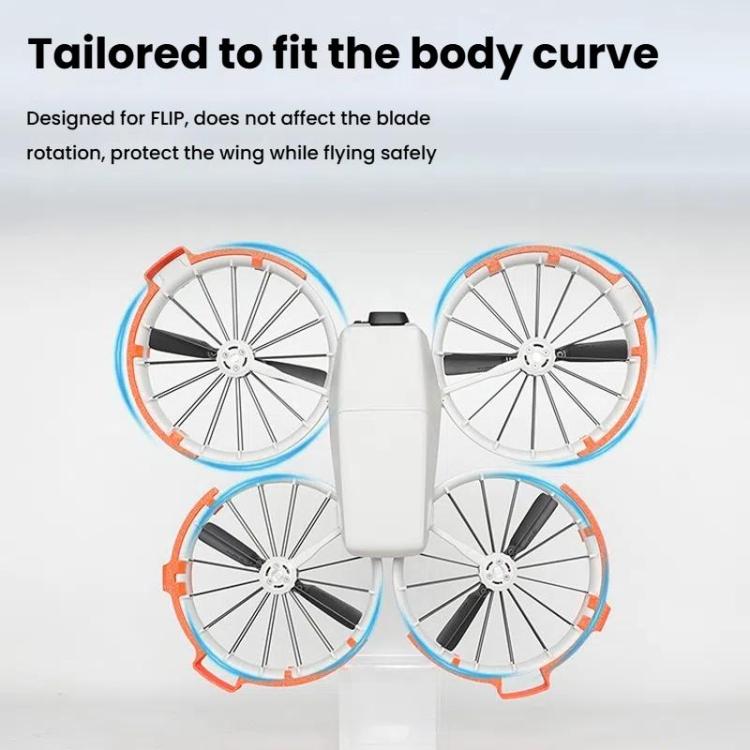 For DJI Flip Drone With Tripod Bumper Ring(Orange)