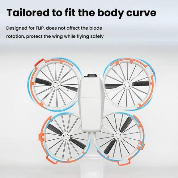 For DJI Flip Drone With Tripod Bumper Ring(Orange)