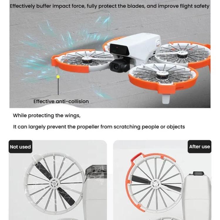 For DJI Flip Drone With Tripod Bumper Ring(Orange)