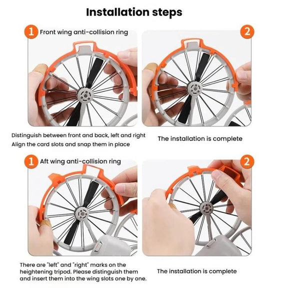For DJI Flip Drone With Tripod Bumper Ring(Orange)