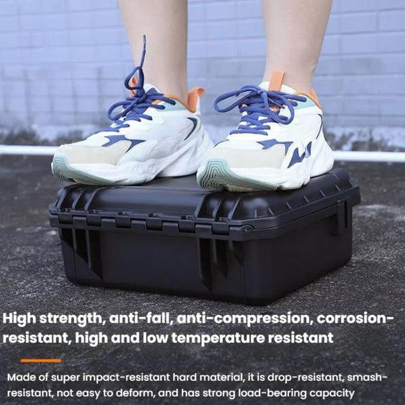 For DJI Flip Sunnylife AQX-19 Water-resistant Storage Protective Suitcase Aerial Camera Smooth Flying Kit Bag(Black)