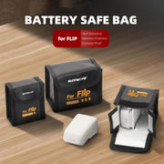 For DJI Flip Sunnylife Battery Explosion Proof Bag Li-ion Safety Storage Bag Flame Retardant Protective Bag Large (For 2 Batteries)