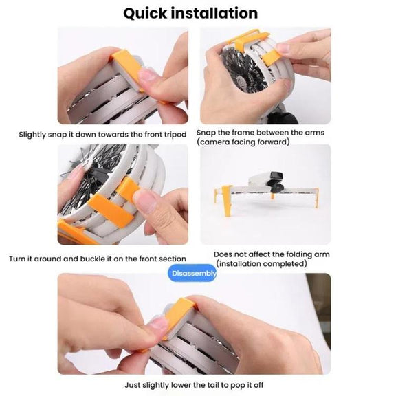 For DJI Flip CQT 4 In 1 Drone Folding Booster Stand Scratch and Wear Resistant Landing Protective Bracket(Gray)