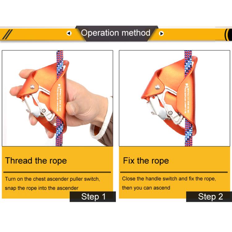 XINDA TP-XS04 Outdoor Climbing Chest Rope Ascender Belay Ascender Climbers Cave Exploration Protective Gear(Red)