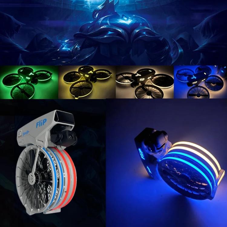 For DJI Flip CQT Drone Light Up Stickers Cool Fuselage Luminous Stickers(Yellow)