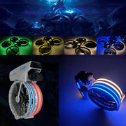 For DJI Flip CQT Drone Light Up Stickers Cool Fuselage Luminous Stickers(Red Blue)