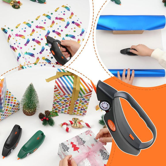 NBJ1 Roll Wrapping Paper Cutter with Handle Paper Cutter(Black)