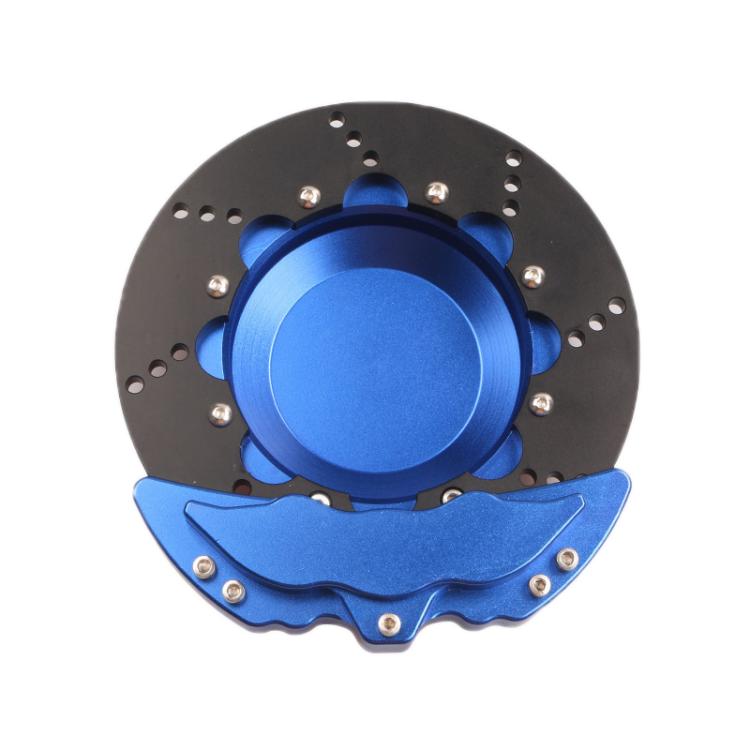 Car All-Aluminum Brake Disc Ashtray, Size: Rotating(Blue Black Edge)