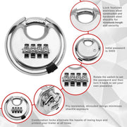 Coupler Gooseneck Hitch Trailer Lock For Heavy Trailer Transporter RV, Color: Silver + Key Lock