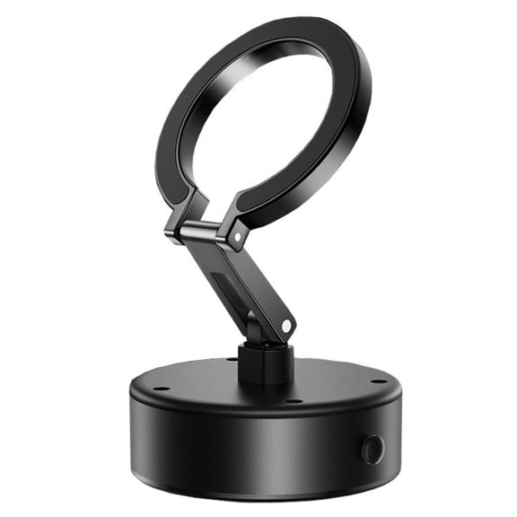 M17 Electrical Suction Cup Mobile Phone Car Holder Folding Rotating Magnetic Suction Navigation Stand(Black)