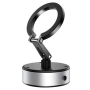 M17 Electrical Suction Cup Mobile Phone Car Holder Folding Rotating Magnetic Suction Navigation Stand(Silver)