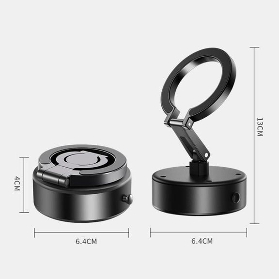 M17 Electrical Suction Cup Mobile Phone Car Holder Folding Rotating Magnetic Suction Navigation Stand(Silver)