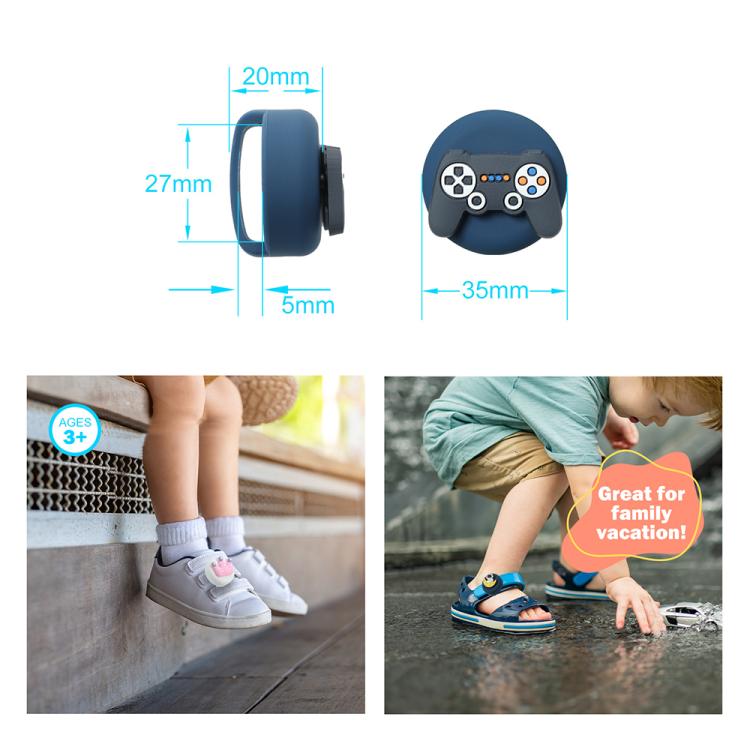 5pcs /Pack For Airtag Children Shoelace Fixed Locator Silicone Protective Cover(Little Dinosaur)