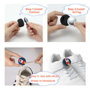 5pcs /Pack For Airtag Children Shoelace Fixed Locator Silicone Protective Cover(Little Dinosaur)