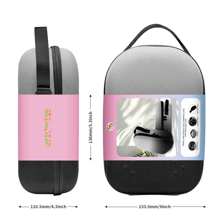For Meta Quest 3S / 3 VR Headset JYS Storage Bag Handbag(Black and White)