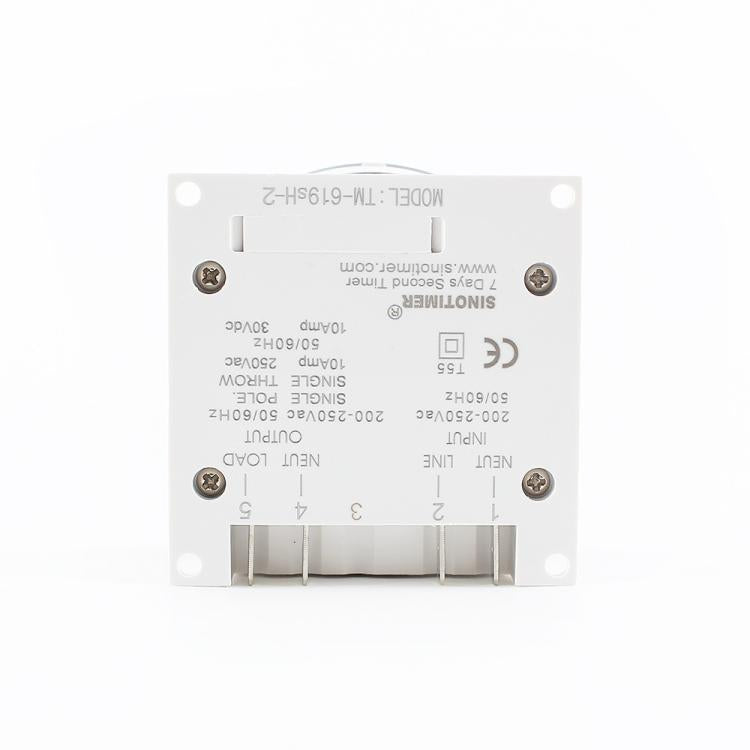 SINOTIMER TM-619sH-2 220VAC 10A Digital 7-Day Timer Switch Second Control Timer