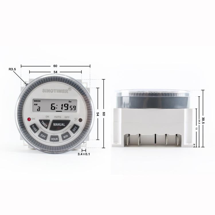 SINOTIMER TM-619sH-2 220VAC 10A Digital 7-Day Timer Switch Second Control Timer
