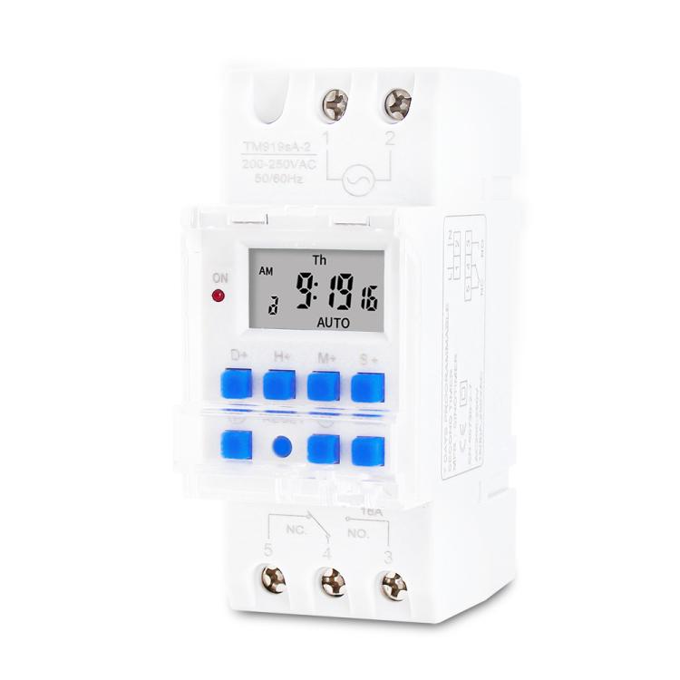 SINOTIMER TM919sA-1 110VAC 16A  1 Second Interval Programmable Digital Timer Switch 7 Days Auto ON OFF Din Rail Mounted