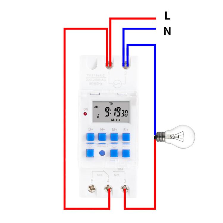 SINOTIMER TM919sA-2 220VAC 16A  1 Second Interval Programmable Digital Timer Switch 7 Days Auto ON OFF Din Rail Mounted