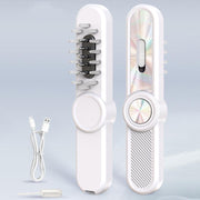 Hair Oil Applicator Roller Ball Red / Blue Light Electric Massage Comb Hair Regrowth Conductive Comb(Black)