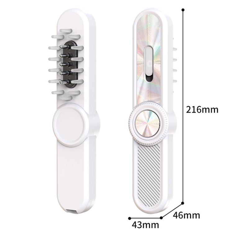 Hair Oil Applicator Roller Ball Red / Blue Light Electric Massage Comb Hair Regrowth Conductive Comb(Black)