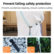 BRDRC Sport Camera Lanyard With 1/4 inch Screw Anti-Lost Crossbody Rope Accessory(Yellow)
