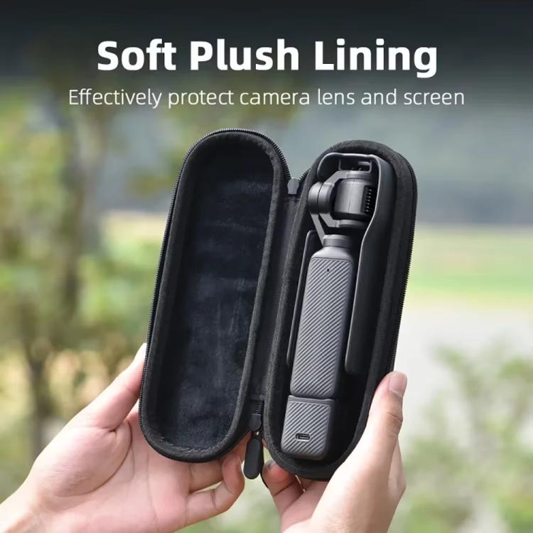 For DJI OSMO Pocket 3 BRDRC Storage Bag Standalone Handy Case Protective Pouch(PU Black)