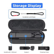 For DJI OSMO Pocket 3 BRDRC Storage Bag Standalone Handy Case Protective Pouch(Nylon Black)