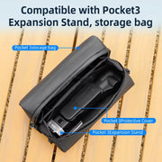 For DJI OSMO Pocket 3 BRDRC Lens Cap Camera Case Screen Protector Accessories(Blue)