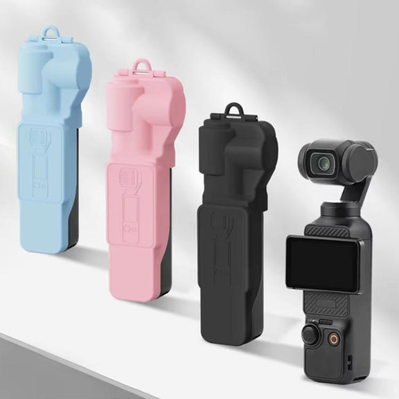 For DJI OSMO Pocket 3 BRDRC Lens Cap Camera Case Screen Protector Accessories(Blue)