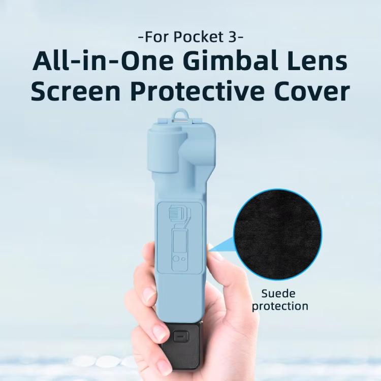 For DJI OSMO Pocket 3 BRDRC Lens Cap Camera Case Screen Protector Accessories(Black)