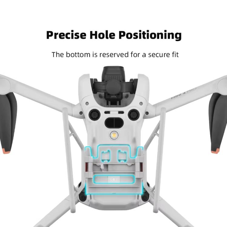 For DJI Mini 4 Pro BRDRC Booster Landing Gear Folding Strap Kickstand(Gray)