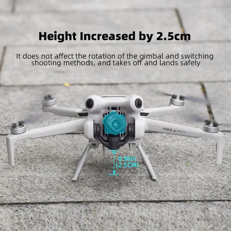 For DJI Mini 4 Pro BRDRC Booster Landing Gear Folding Strap Kickstand(Gray)