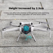 For DJI Mini 4 Pro BRDRC Booster Landing Gear Folding Strap Kickstand(Gray)