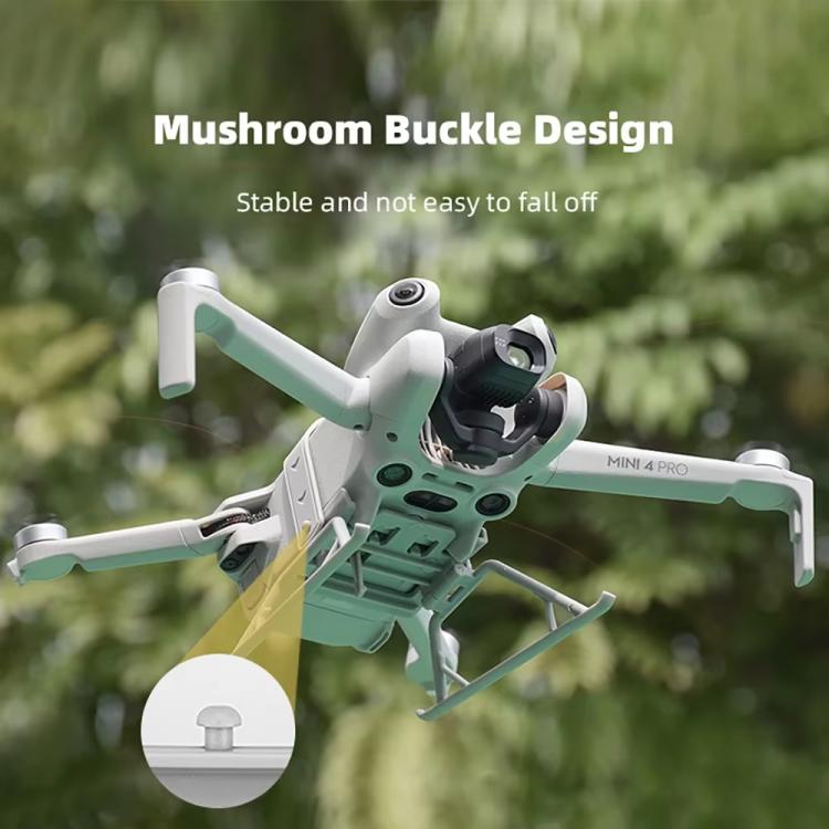 For DJI Mini 4 Pro BRDRC Booster Landing Gear Folding Strap Kickstand(Gray)