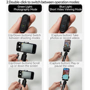 TELESIN P1-HSS-01 Clip Version 3 In 1 Cell Phone Holder Portable Desktop Fixed Bluetooth Remote Control Shooting Support Bracket