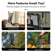 TELESIN P1-HSS-02 Magnet Version Remote Control Travel Photo Cell Phone Holder Desktop Fixed Lazy Magnetic Holder