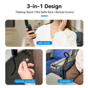 TELESIN P1-HSS-02 Magnet Version Remote Control Travel Photo Cell Phone Holder Desktop Fixed Lazy Magnetic Holder
