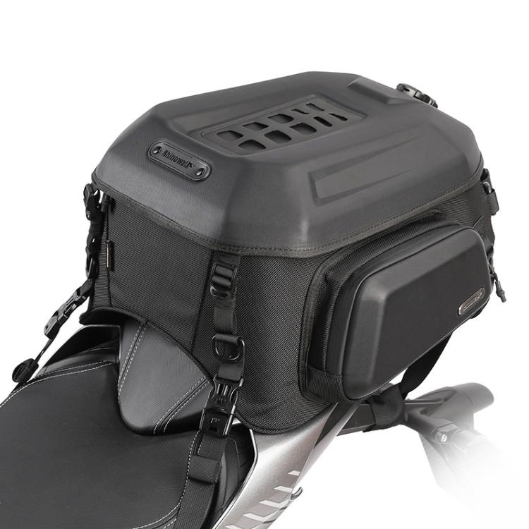 Rhinowalk MT2335 23L-35L Expandable Large-capacity EVA Hard Shell Motorcycle Tail Bag(Matt)
