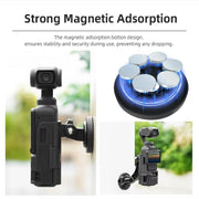 6pcs /Set For DJI Osmo Pocket 3 Flymile Magnetic Bracket Fixed Base Back Clip Adapter Bezel Accessories