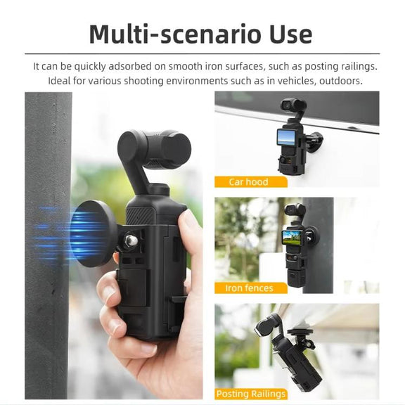 6pcs /Set For DJI Osmo Pocket 3 Flymile Magnetic Bracket Fixed Base Back Clip Adapter Bezel Accessories