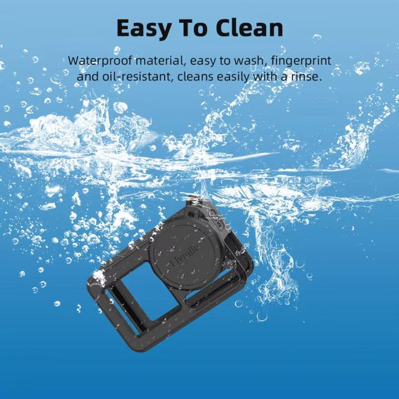 For DJI Osmo Action 3 / 4 / 5 Pro Flymile Silicone Cover Sport Camera Lens Drop Cases(Gray)