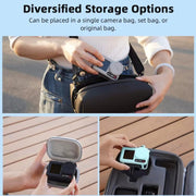 For DJI Osmo Action 3 / 4 / 5 Pro Flymile Silicone Cover Sport Camera Lens Drop Cases(Blue)