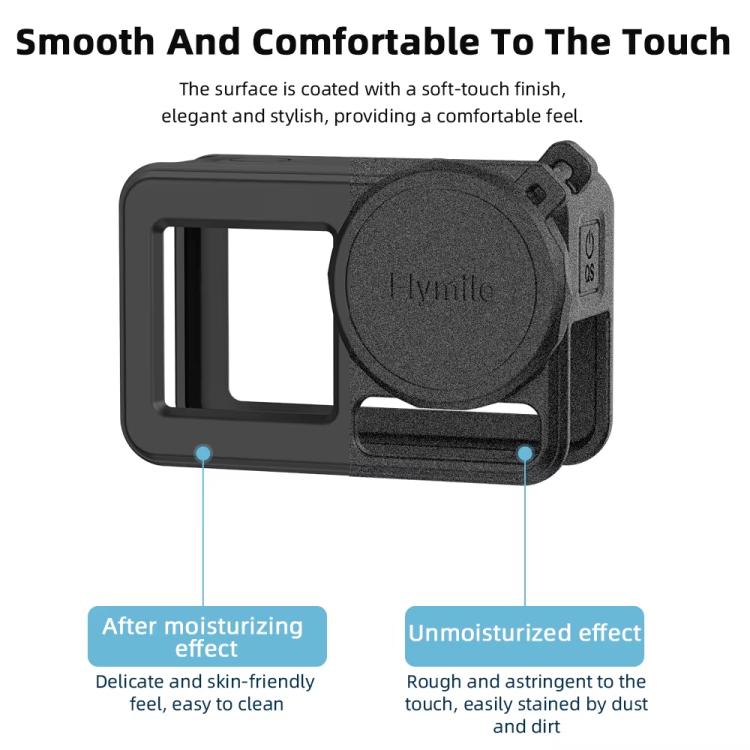 For DJI Osmo Action 3 / 4 / 5 Pro Flymile Silicone Cover Sport Camera Lens Drop Cases(Blue)